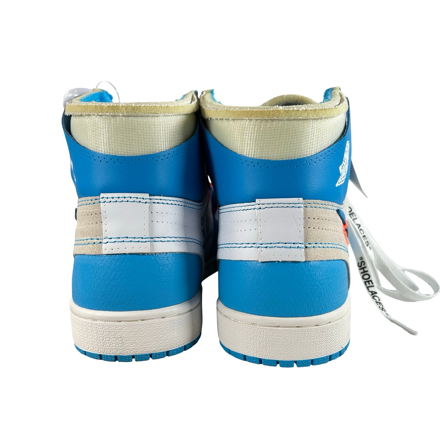 AQ0818 148 Air Jordan 1 Retro High Off-White University Blue - 10.5 M (Yellowing)