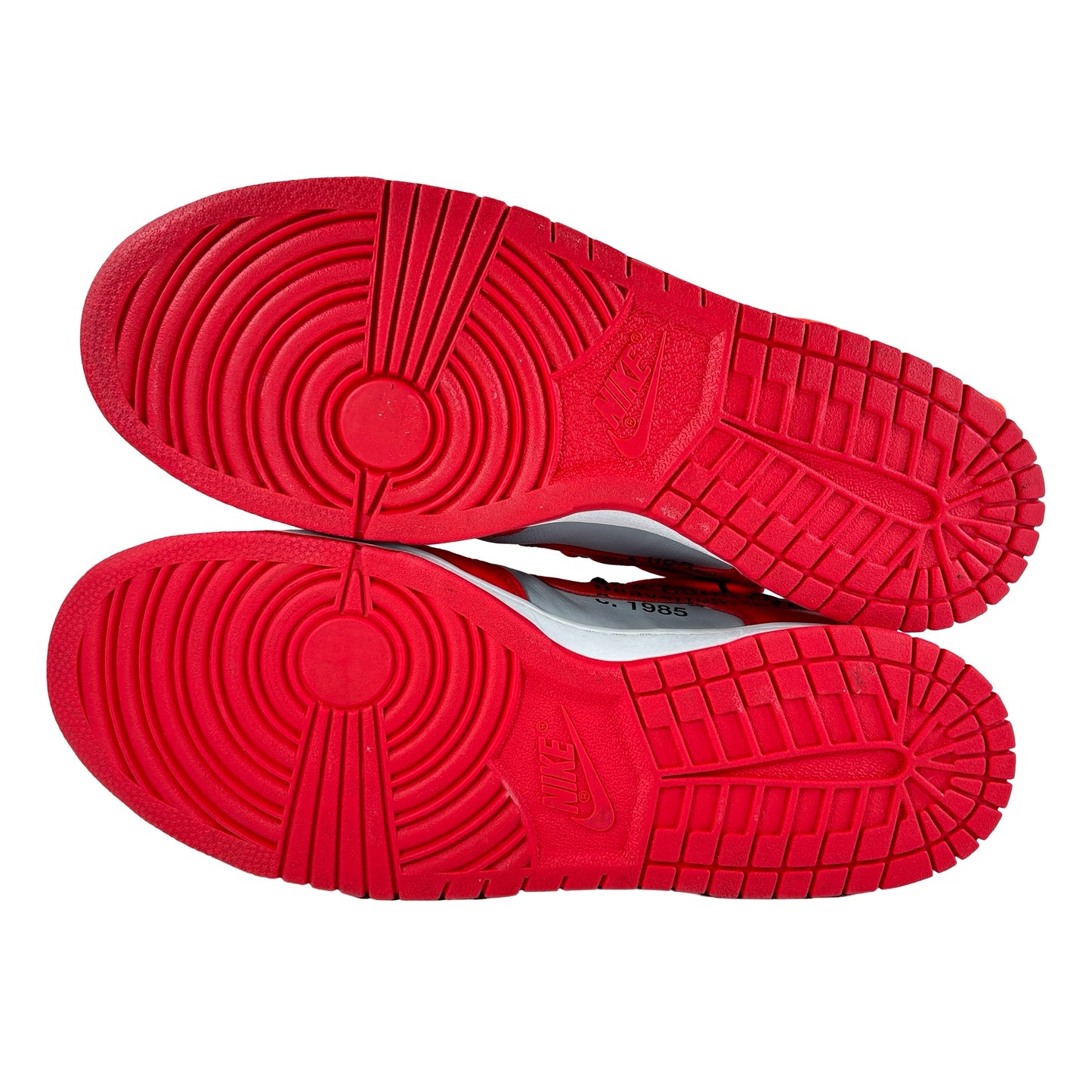 CT0856 600 Nike Dunk Low Off-White University Red [USED] - 10.5 M (VNDS)
