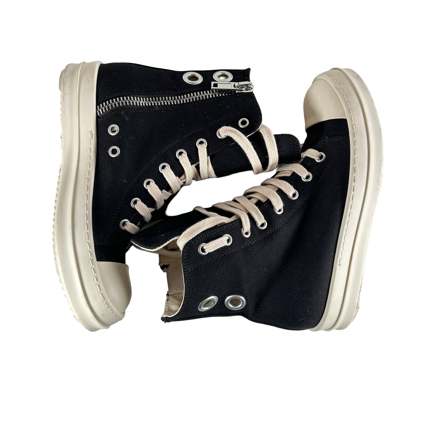 DU01C6800 DQES1 911 Rick Owens DRKSHDW High Top Black Milk [USED] - EU 35 (Used)