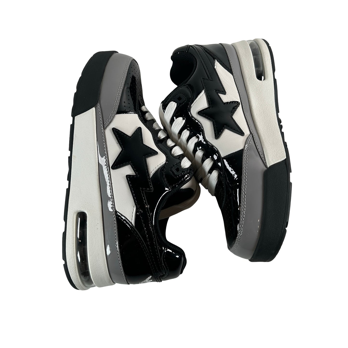 0ZXSHW291009KBKZ A Bathing Ape Bape Road Sta Black White [USED] - 5 M (VNDS)