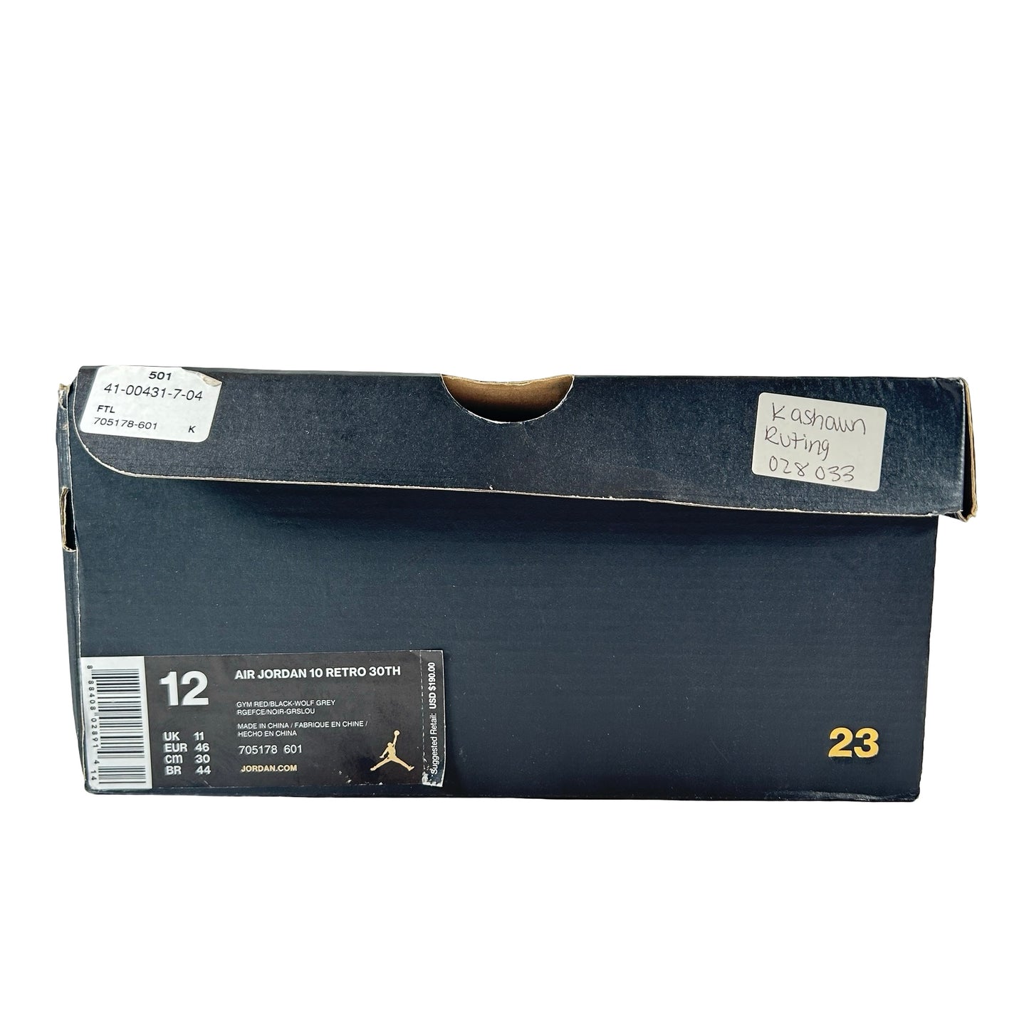705178 601 Jordan 10 Retro Bulls Over Broadway [USED] - 12 M (Used)