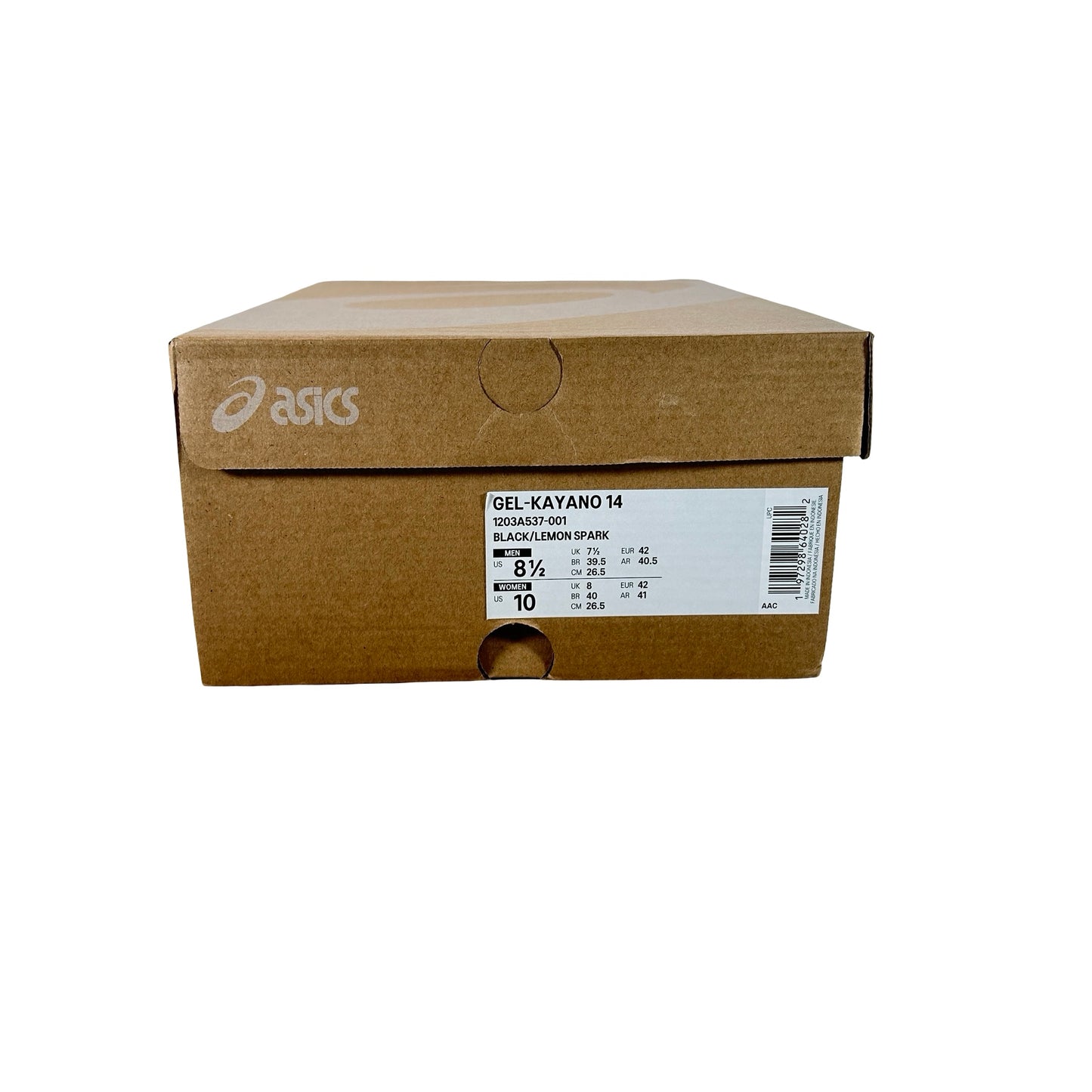 1203A537 001 ASICS Gel-Kayano 14 Black Lemon Spark [USED] - 8.5 M (Used)