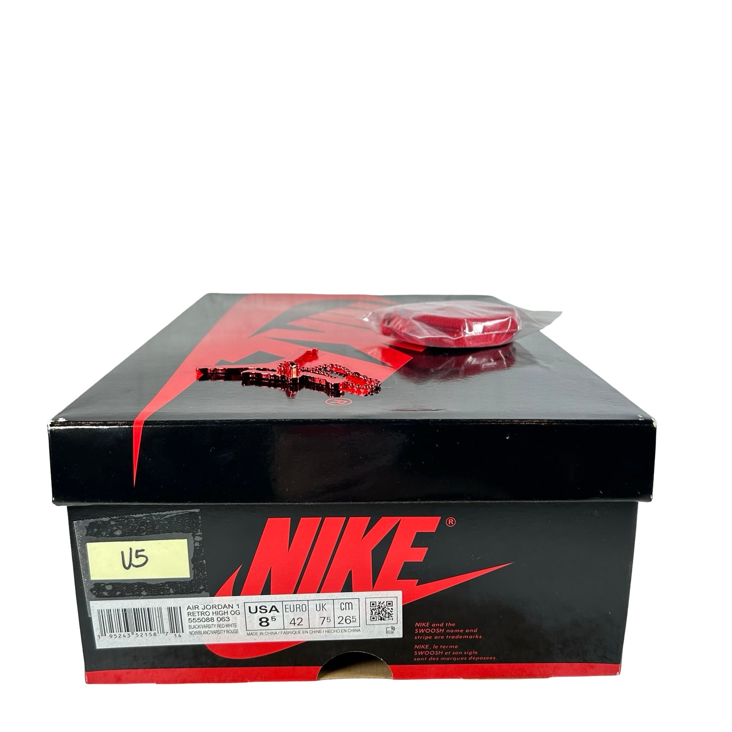 555088 063 Jordan 1 Retro High OG Patent Bred [USED] - 8.5 M (Used5)