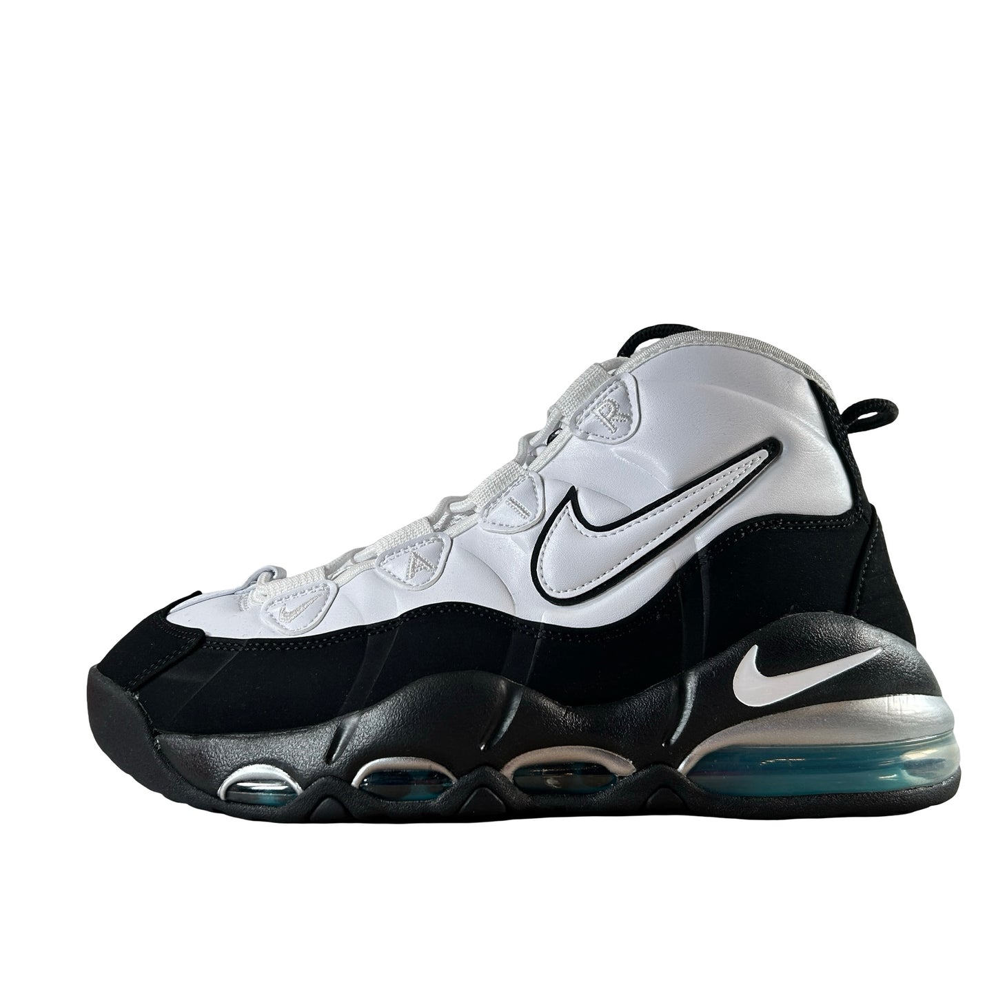 311090 100 Nike Air Max Uptempo 95 White Black Teal [USED] - 8.5 M (Used)
