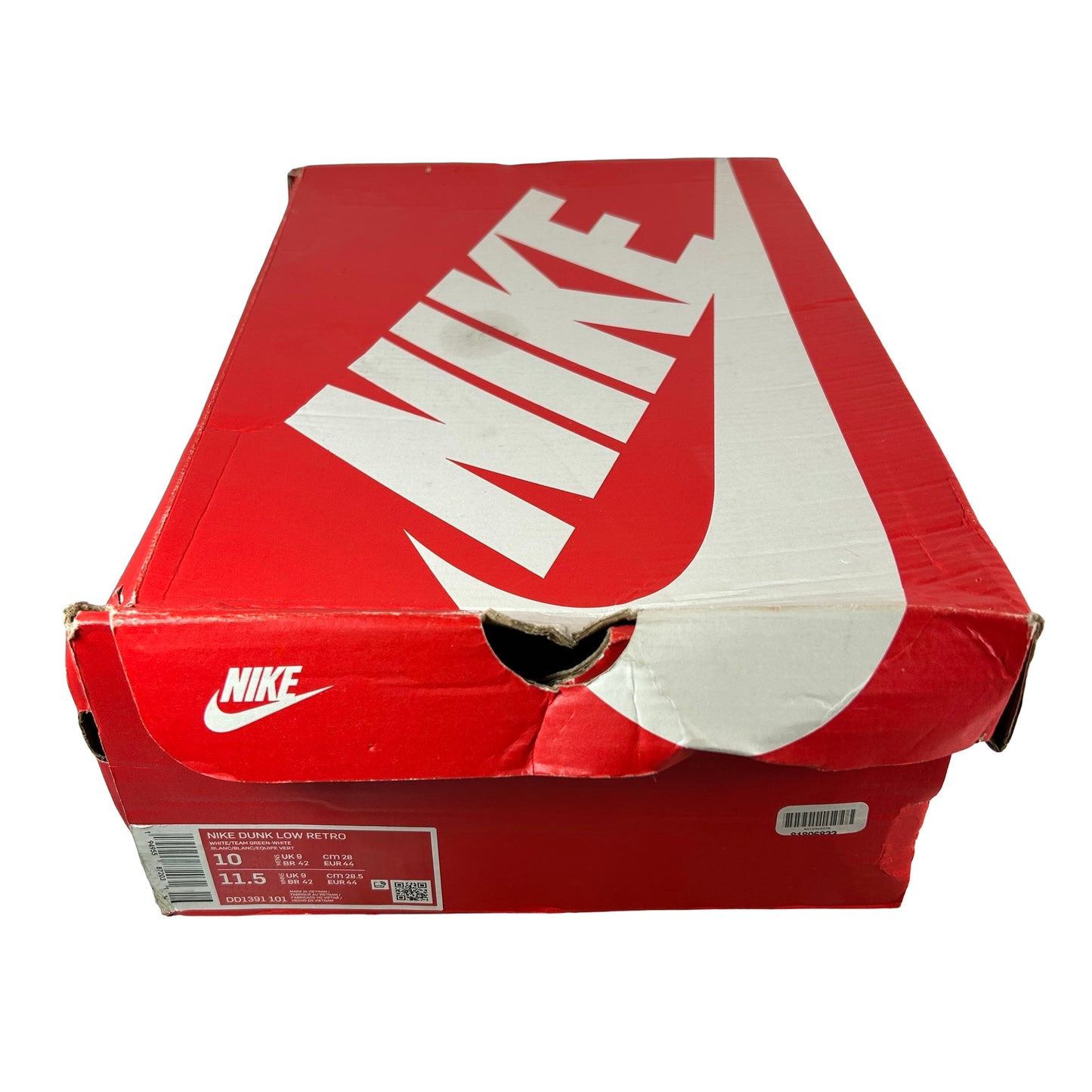 DD1391 101 Nike Dunk Low Michigan State [USED] - 10 M (Used)
