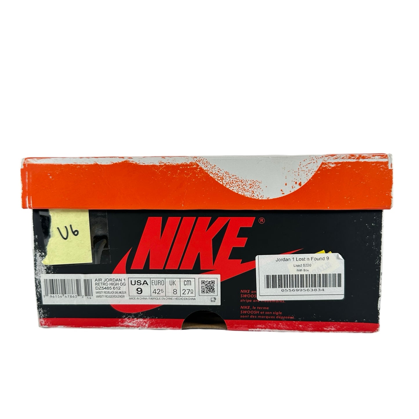 DZ5485 612 Jordan 1 Retro High OG Chicago Lost and Found [USED] - 9 M (Used6)