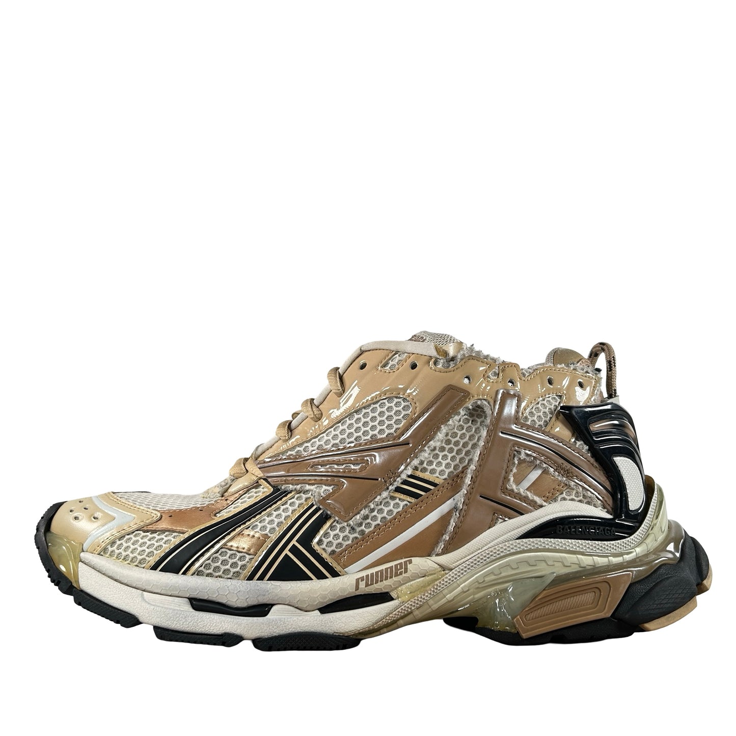 677403W3RB39891 Balenciaga Runner Beige Black White [USED] - EU 44 (Used) (No Box)