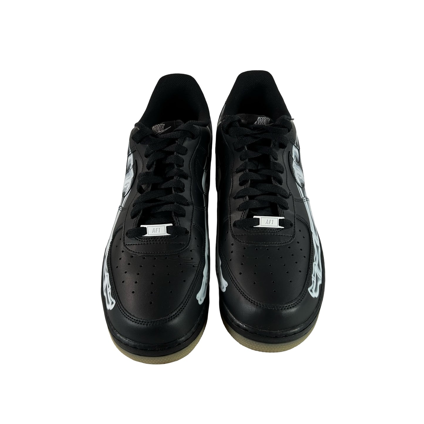 BQ7541 001 Nike Air Force 1 Low Black Skeleton Halloween (2019) [USED] - 13 M (Used) (No Box)