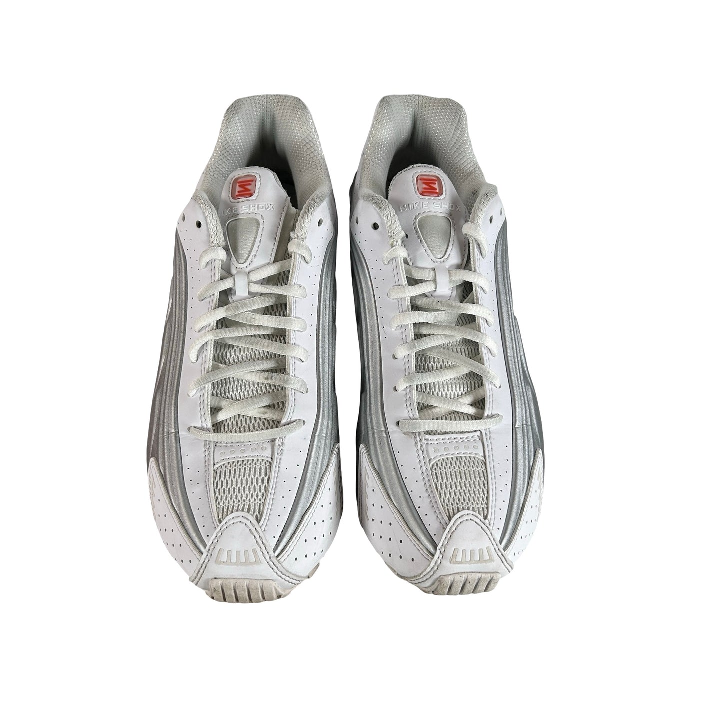 AR3565 101 Nike Shox R4 White Metallic Silver (2019/2024) (W) [Used] - 8 W (Used)