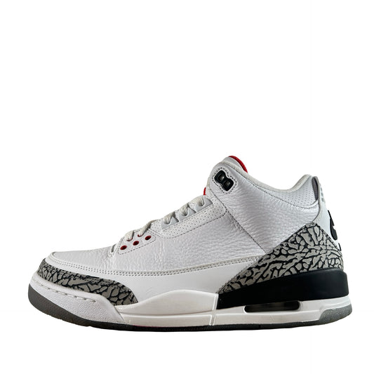 923096 101 Jordan 3 Retro Free Throw Line White Cement [USED] - 9.5 M (Used) (No Box)