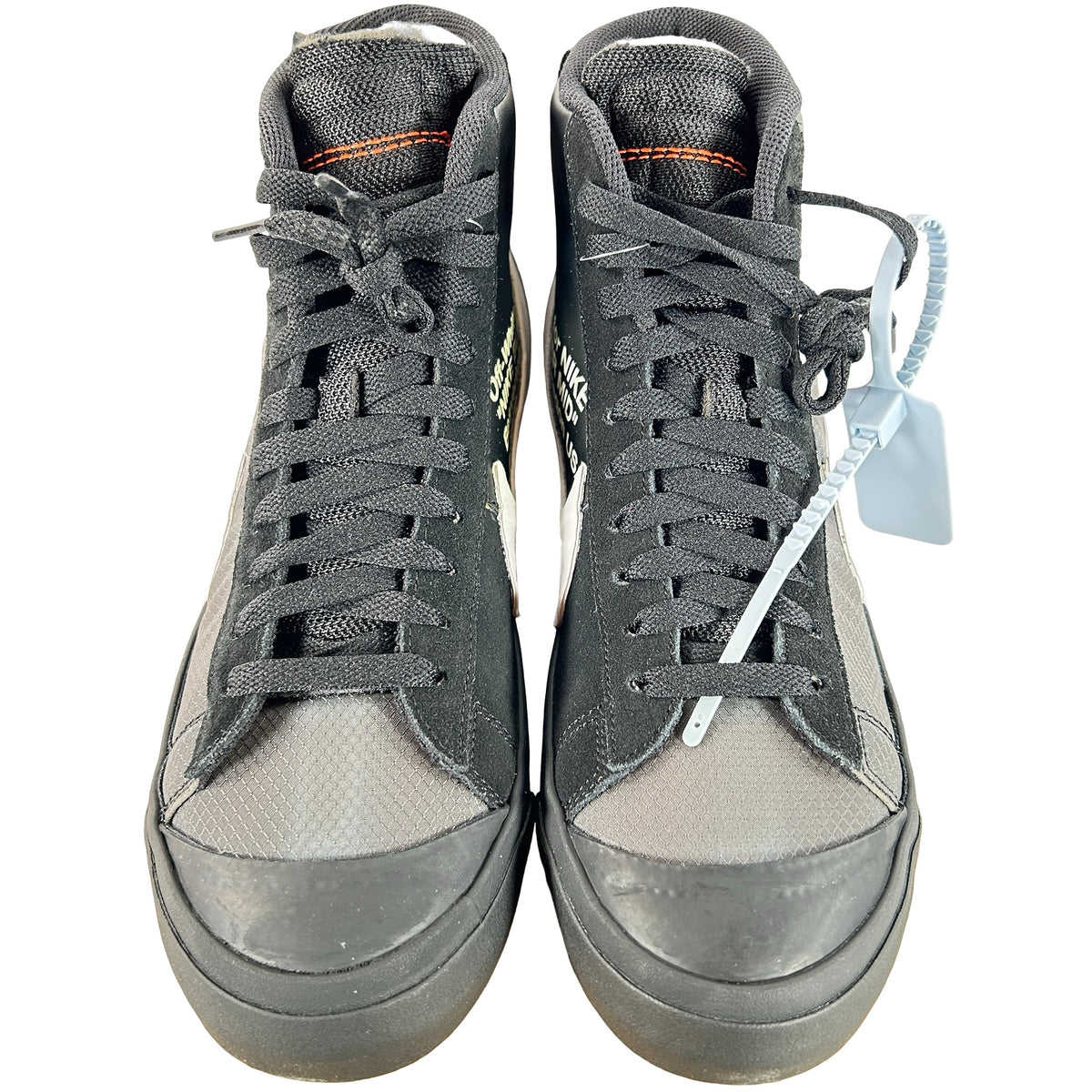 AA3832 001 Nike Blazer Off-White Black - 8.5 M (Yellowing)
