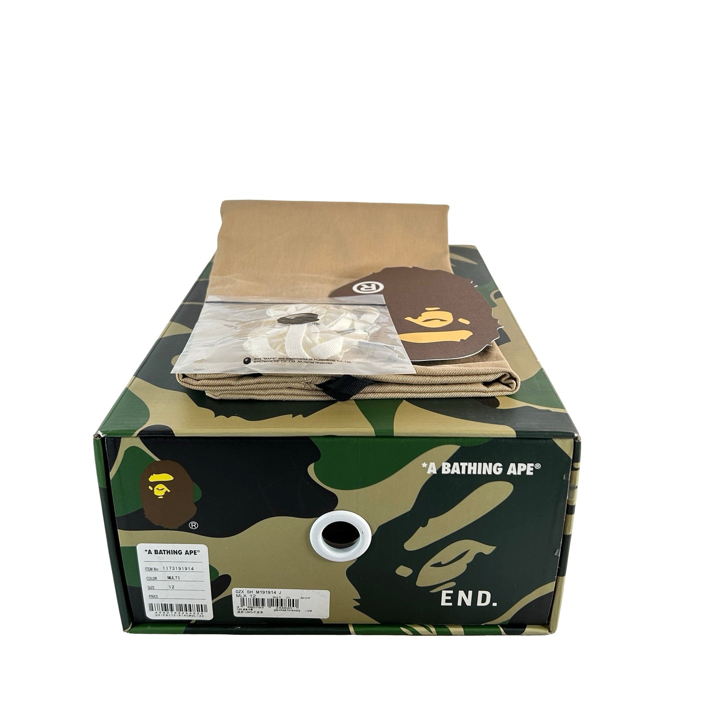 1173191914 A Bathing Ape Bape Bape Sta Low Mandarin Duck [USED] - 12 M (Used)