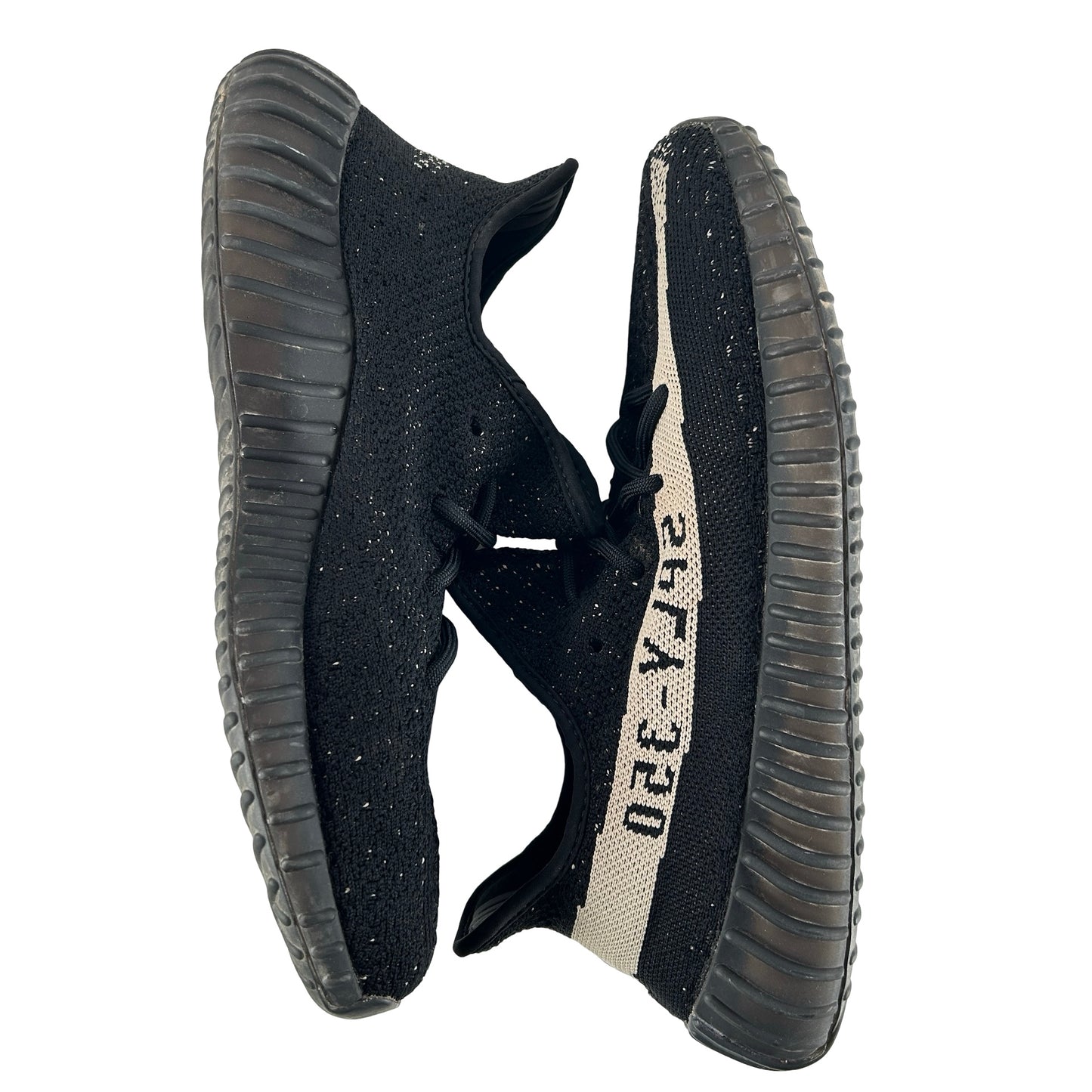 BY1604 Adidas Yeezy Boost 350 V2 Core Black White [USED] - 9.5 M (Used)