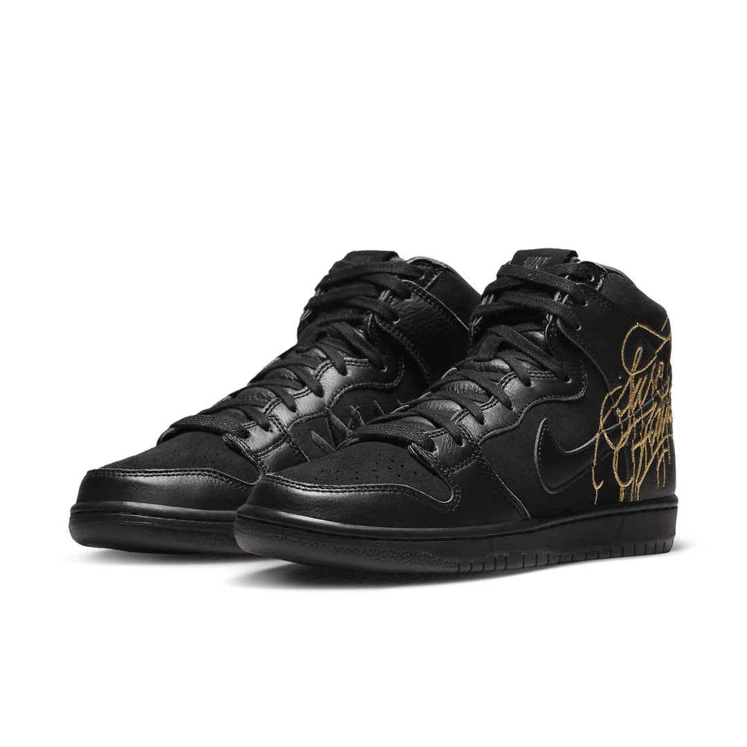 DH7755 001 Nike SB Dunk High FAUST Black Gold