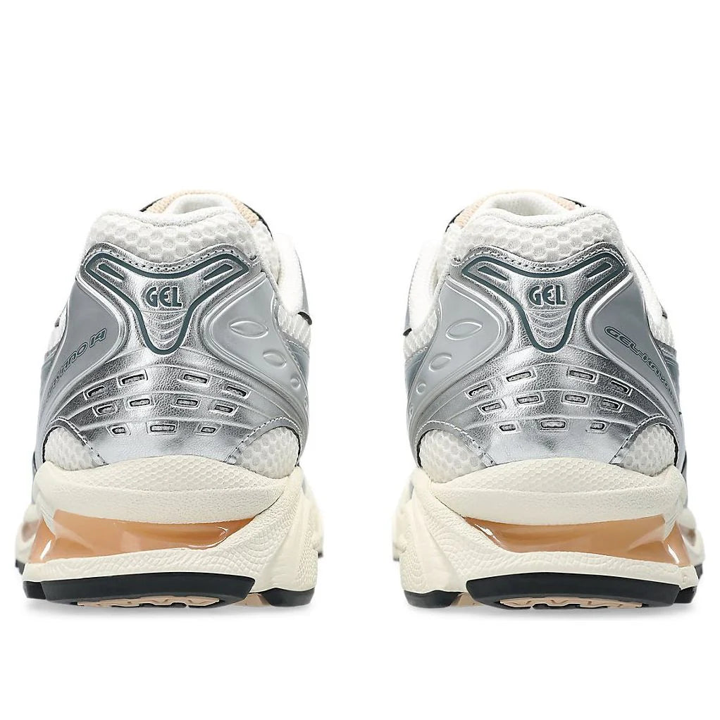 1203A537 109 ASICS Gel-Kayano 14 Birch Pure Silver Teal Gold