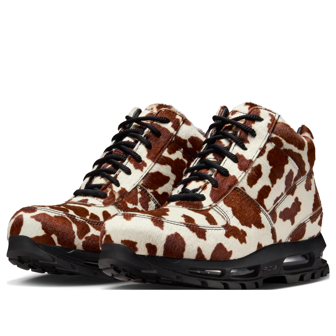 IO4635 100 Nike Air Max Goadome Sail Cacao Wow Cow Print Pony Hair SAMPLE
