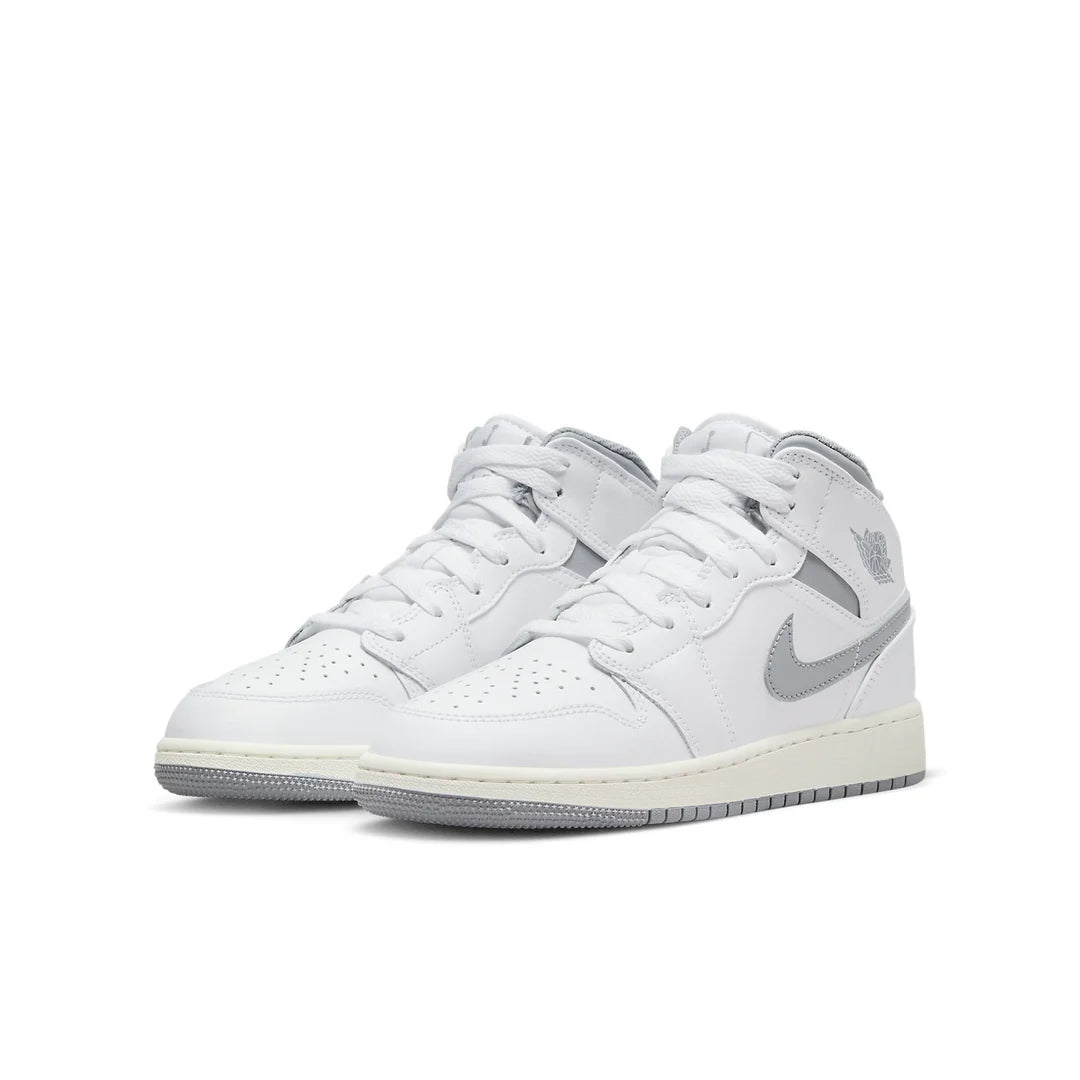 554725 135 Air Jordan 1 Mid Neutral Grey (GS)