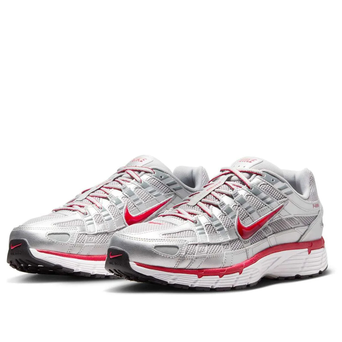 CD6404 024 Nike P-6000 Metallic Silver Gym Red