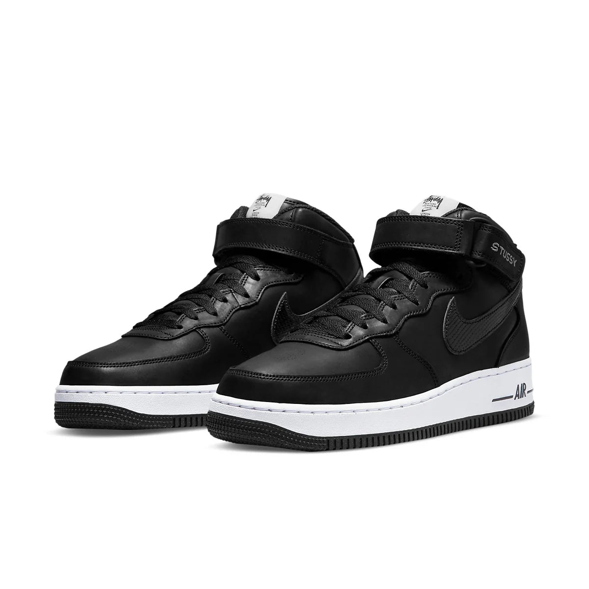 DJ7840 001 Nike Air Force 1 Mid Stussy Black White