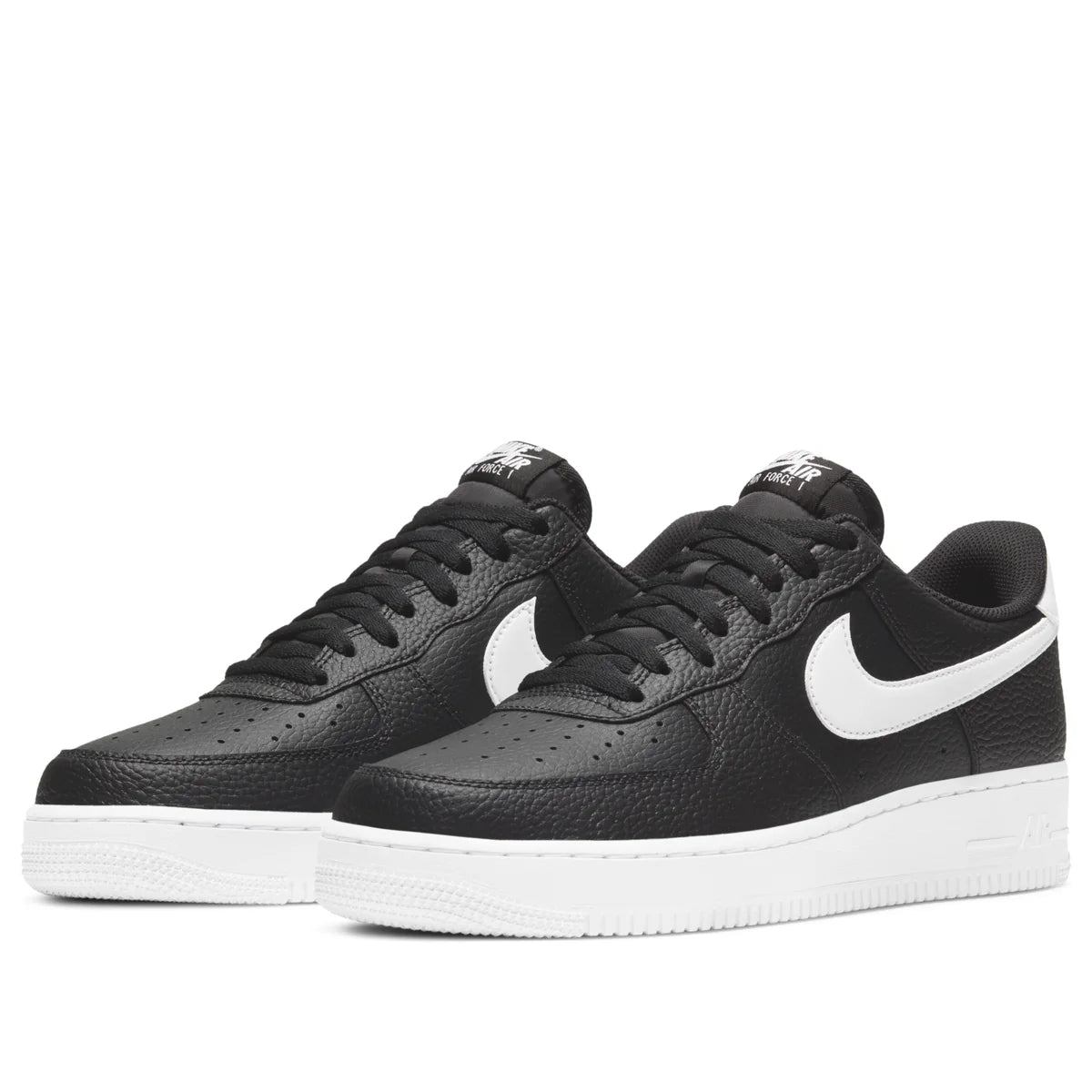 CT2302 002 Nike Air Force 1 Low '07 Black White Pebbled Leather