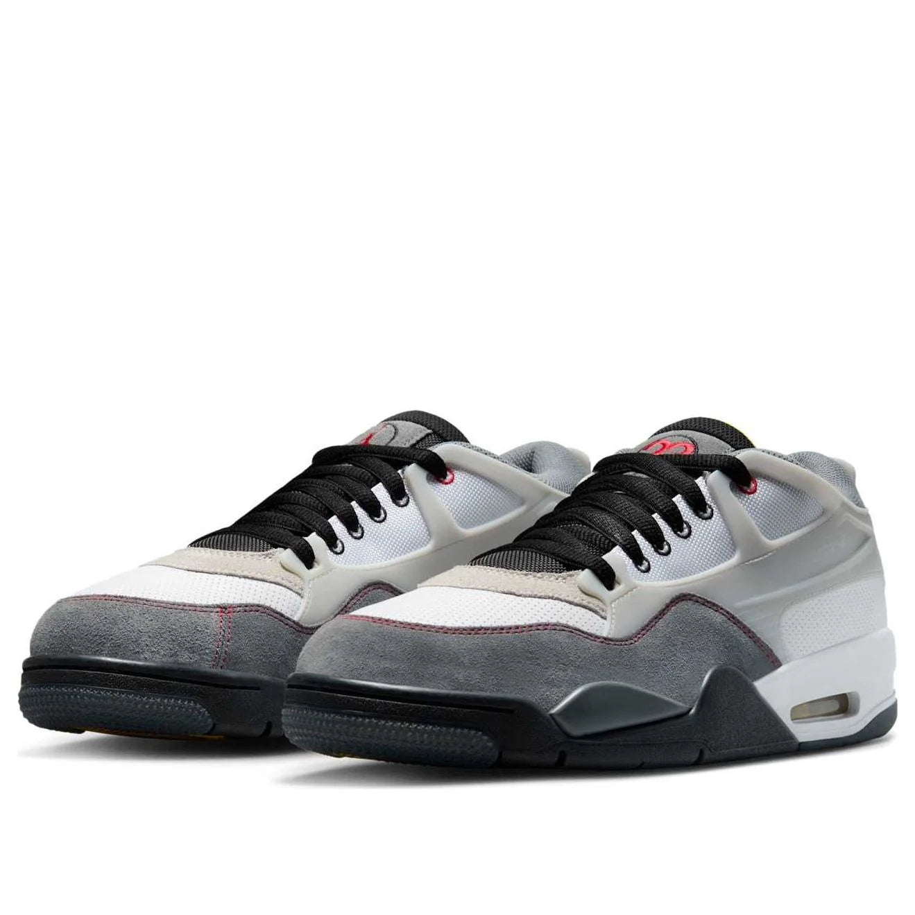 IB8052 100 Jordan 4 RM Premium White Black Smoke Grey Fire Red