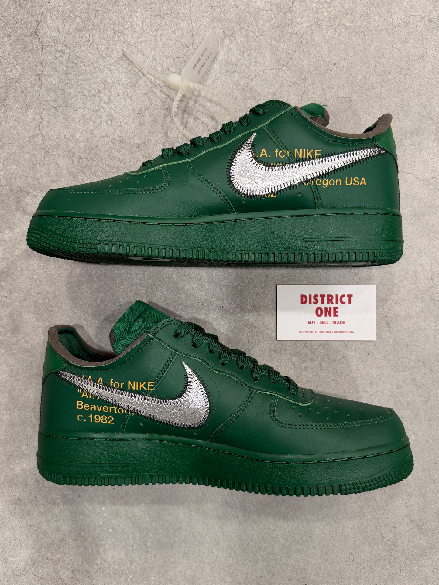 FA25-IV3991/2138684 Nike Air Force 1 Low Virgil Abloh Archives Codes Pine Green [USED] - 9.5 M (VNDS)