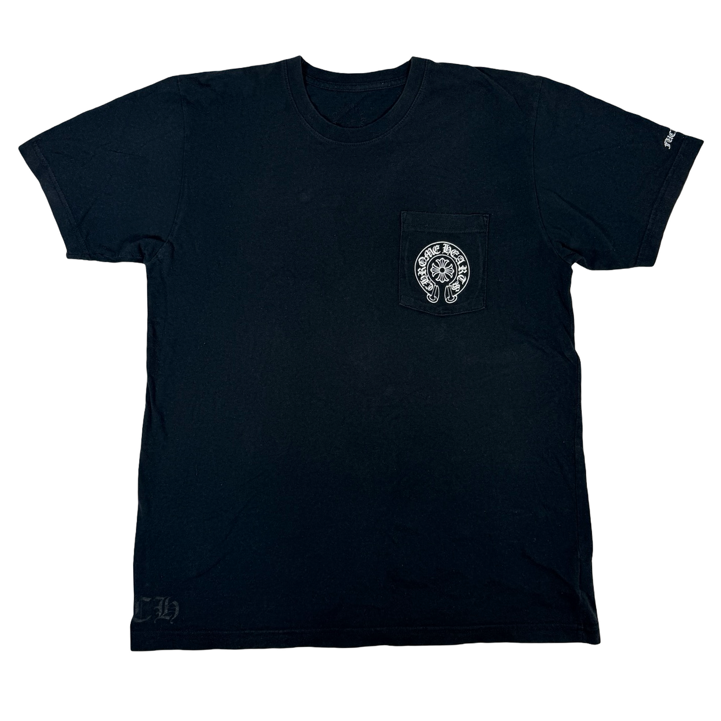 Chrome Hearts Hong Kong Horseshoe Pocket Tee Black [USED] - XL (Used)
