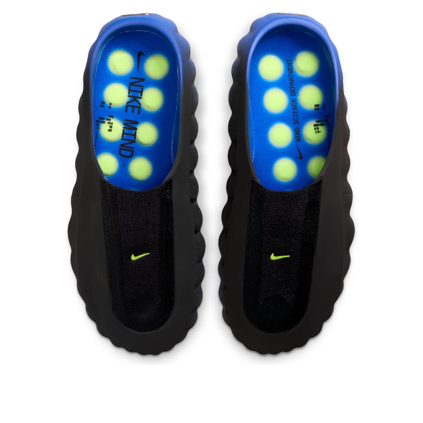 IR2175 400 Nike Mind 001 Flyknit Slide Hyper Royal Black