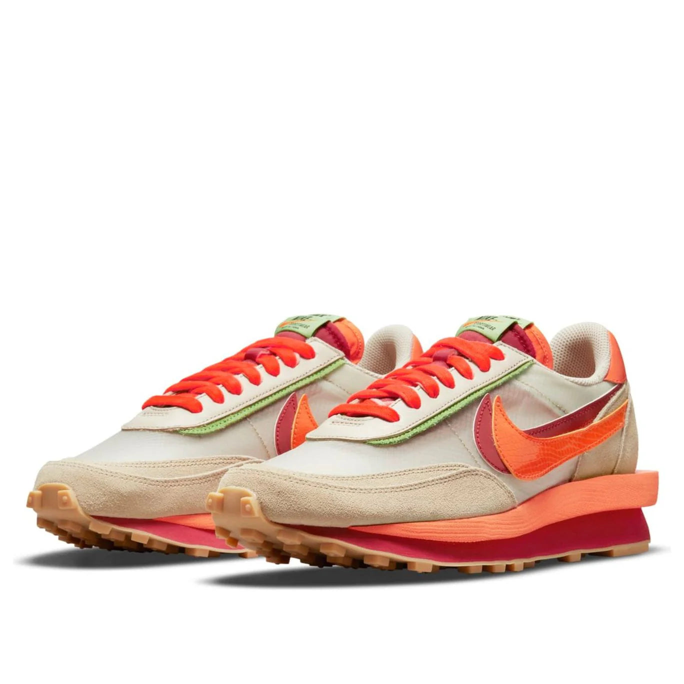 DH1347 100 Nike LD Waffle sacai CLOT Kiss of Death Net Orange Blaze