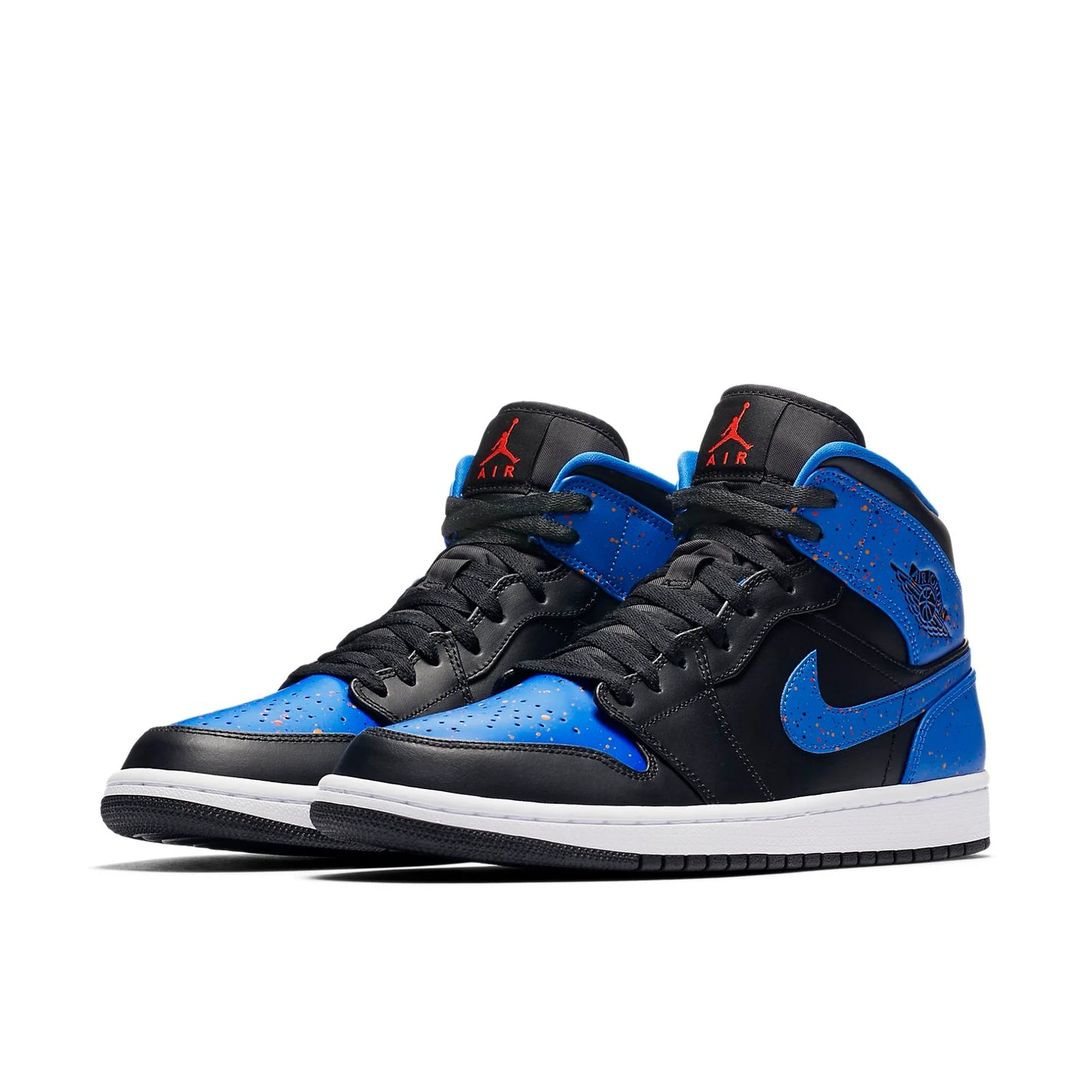 554724 048 Jordan 1 Mid Royal Paint Splatter [NO BOX]