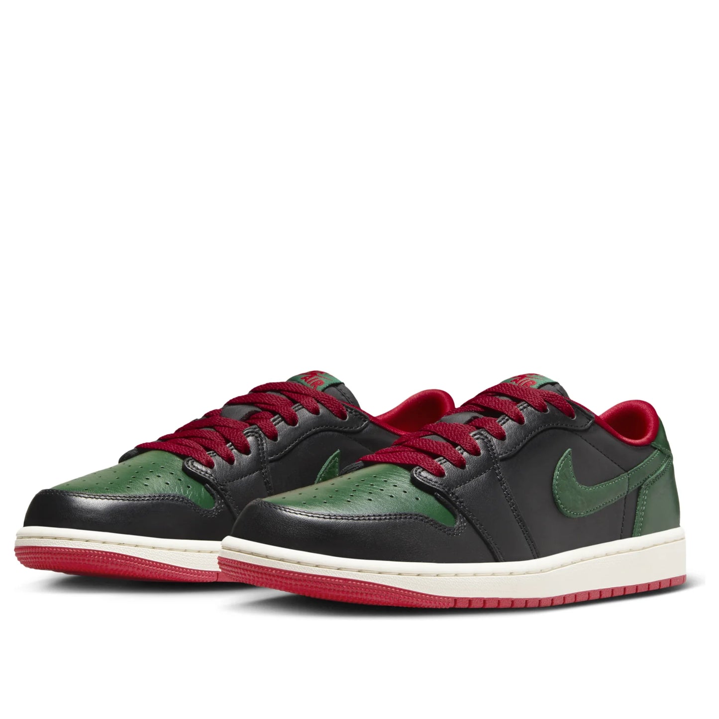 CZ0775 036 Jordan 1 Retro Low OG Gorge Green Varsity Red (Women's)
