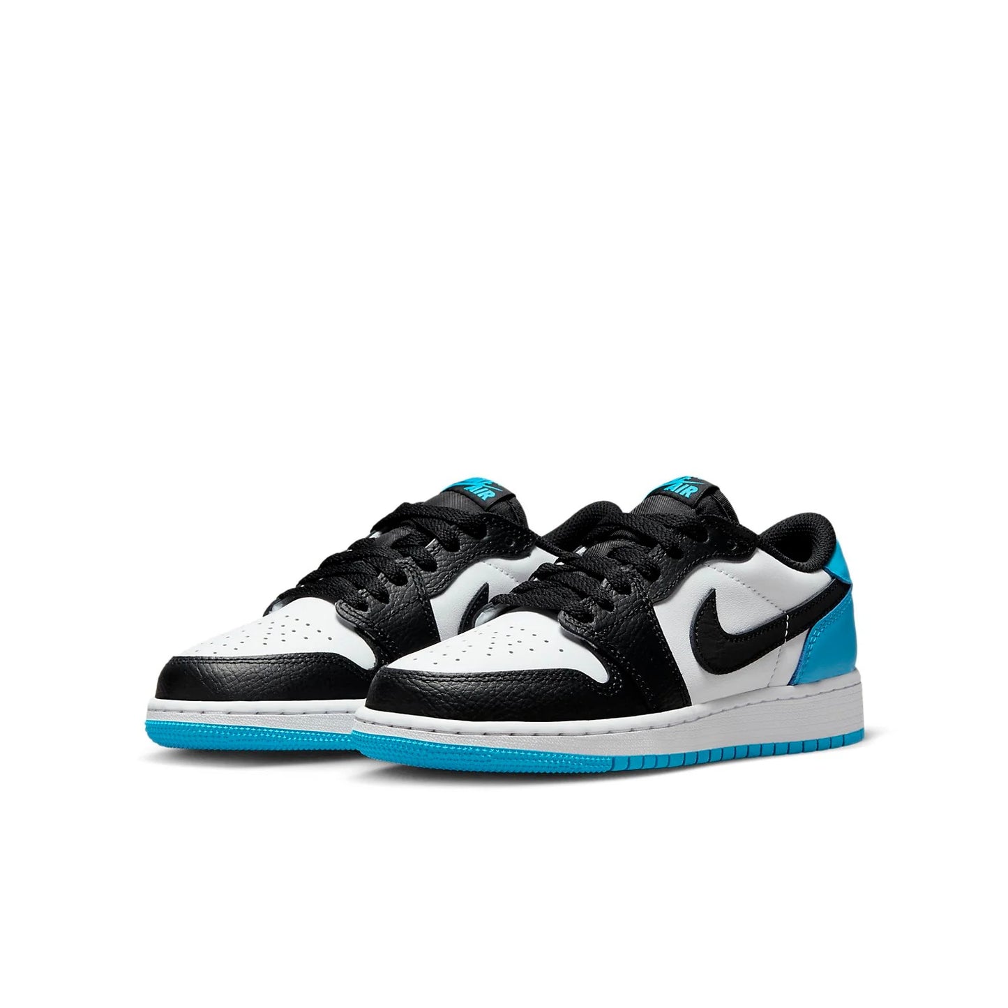 CZ0858 104 Jordan 1 Retro Low OG Black Dark Powder Blue (GS)