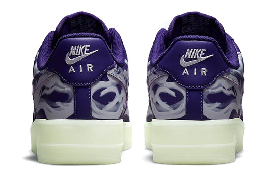 CU8067 500 Nike Air Force 1 Low '07 QS Purple Skeleton Halloween (2021)