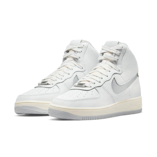 DC3590 101 Nike Air Force 1 High Sculpt White Silver (Women's)