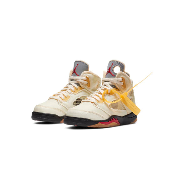 CV4827 100 Jordan 5 Retro Off-White Sail (PS)