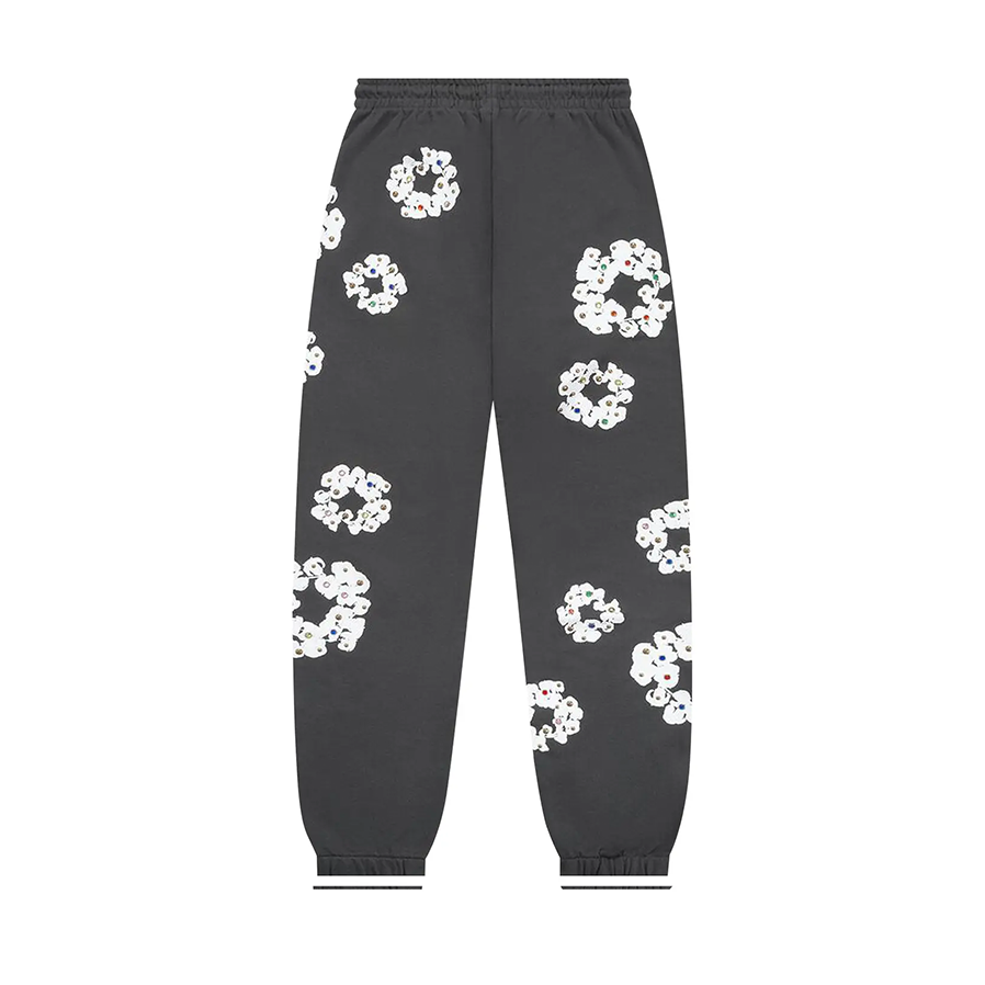 Denim Tears Rhinestone Cotton Wreath Sweatpants 'Vintage Black'