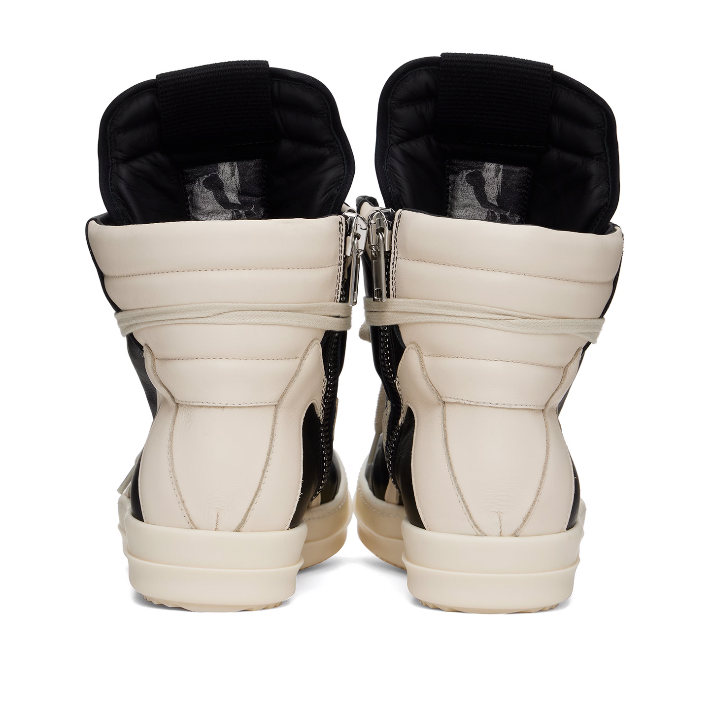 RP02E4894 LGYLPO 911 Rick Owens Geobasket Sneakers Black / Milk / Milk