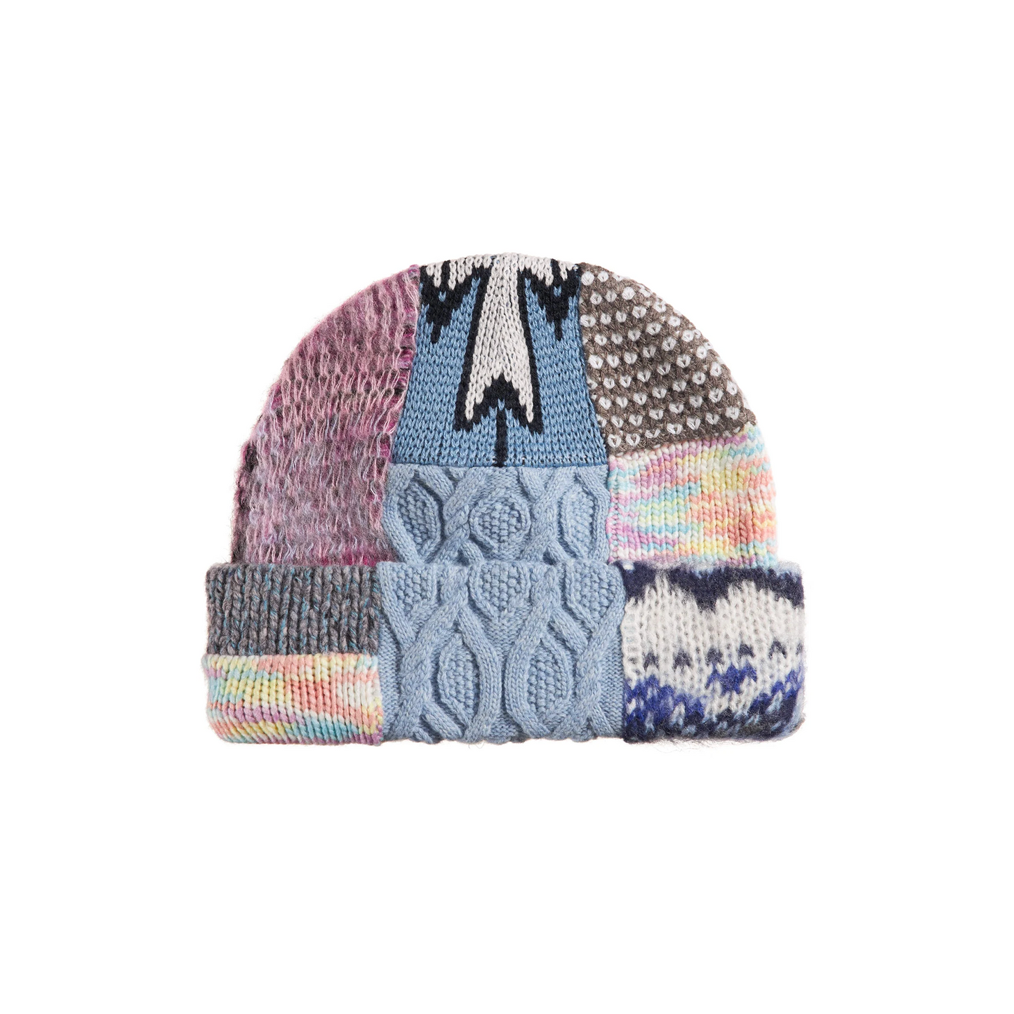 Supreme Patchwork Beanie Light Blue