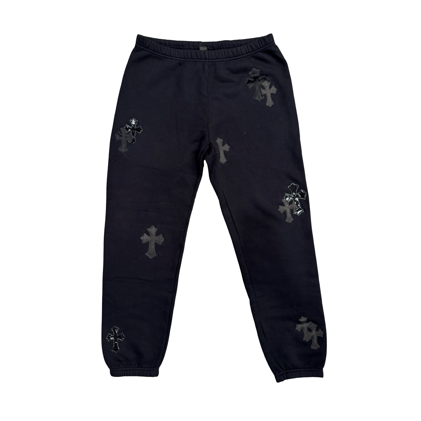 Chrome Hearts Cross Patch Sweatpants Black [USED] - S (Used)