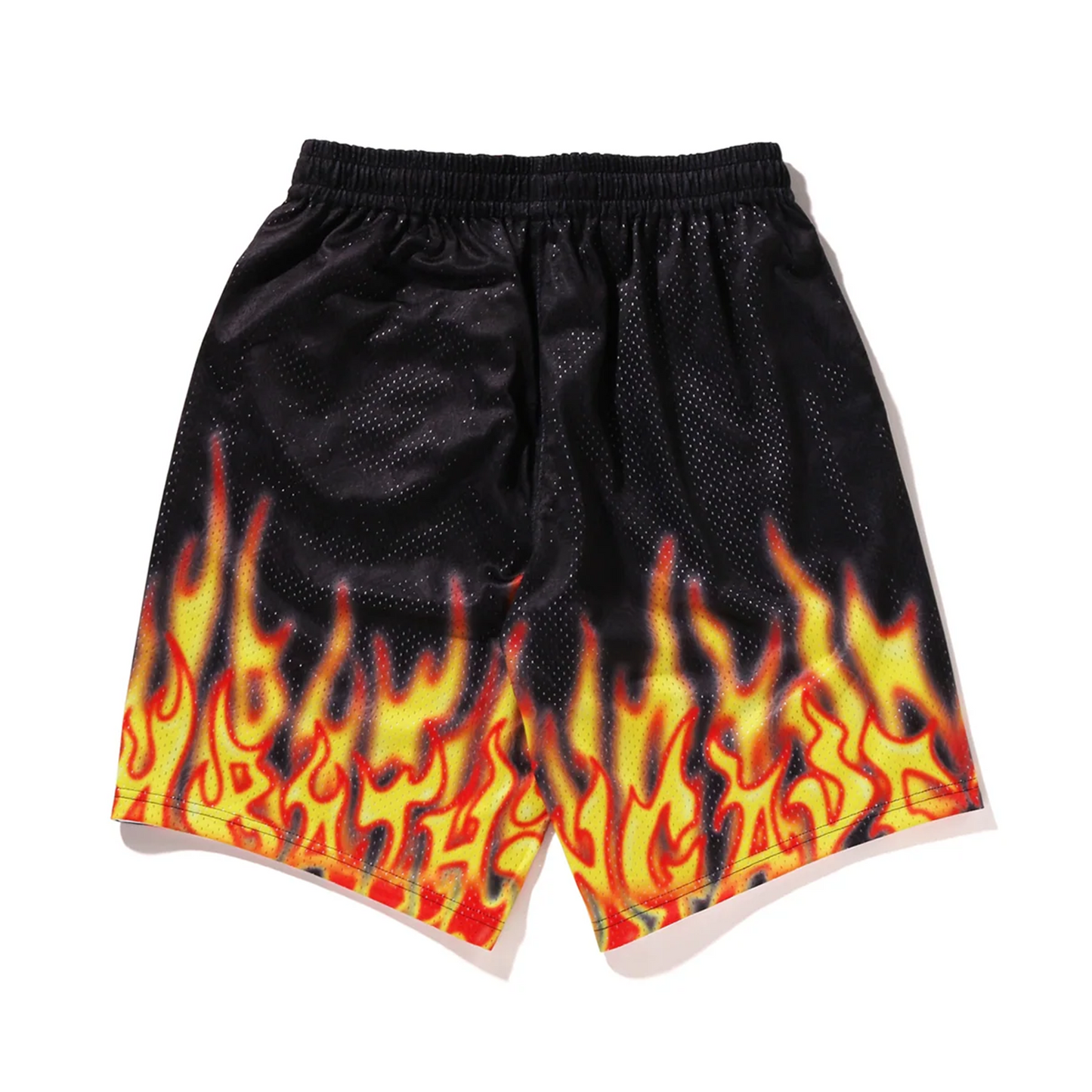 Bape A Bathing Ape Reversible Basketball Shorts Red / Flames