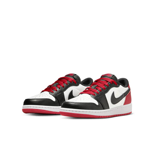 CZ0858 106 Jordan 1 Retro Low OG Black Toe (2023) (GS)