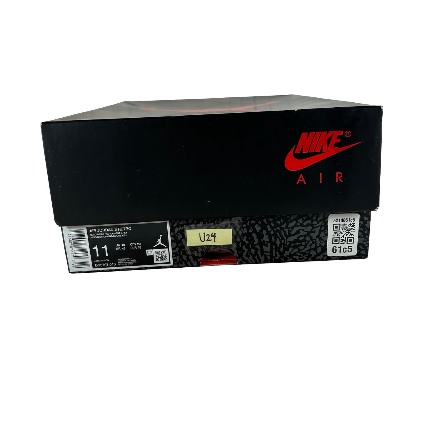 DN3707 010 Jordan 3 Retro OG Black Cement (2024) [USED] - 11 M (Used24)