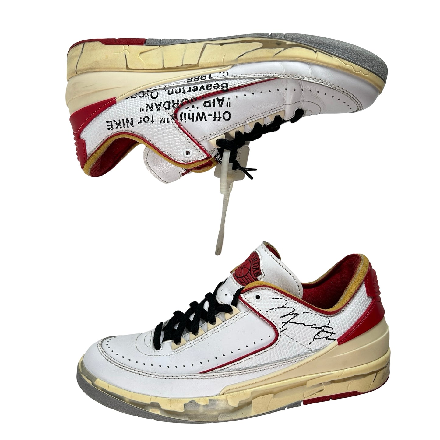 DJ4375 106 Jordan 2 Retro Low SP Off-White White Red [USED] - 9 M (Used3)