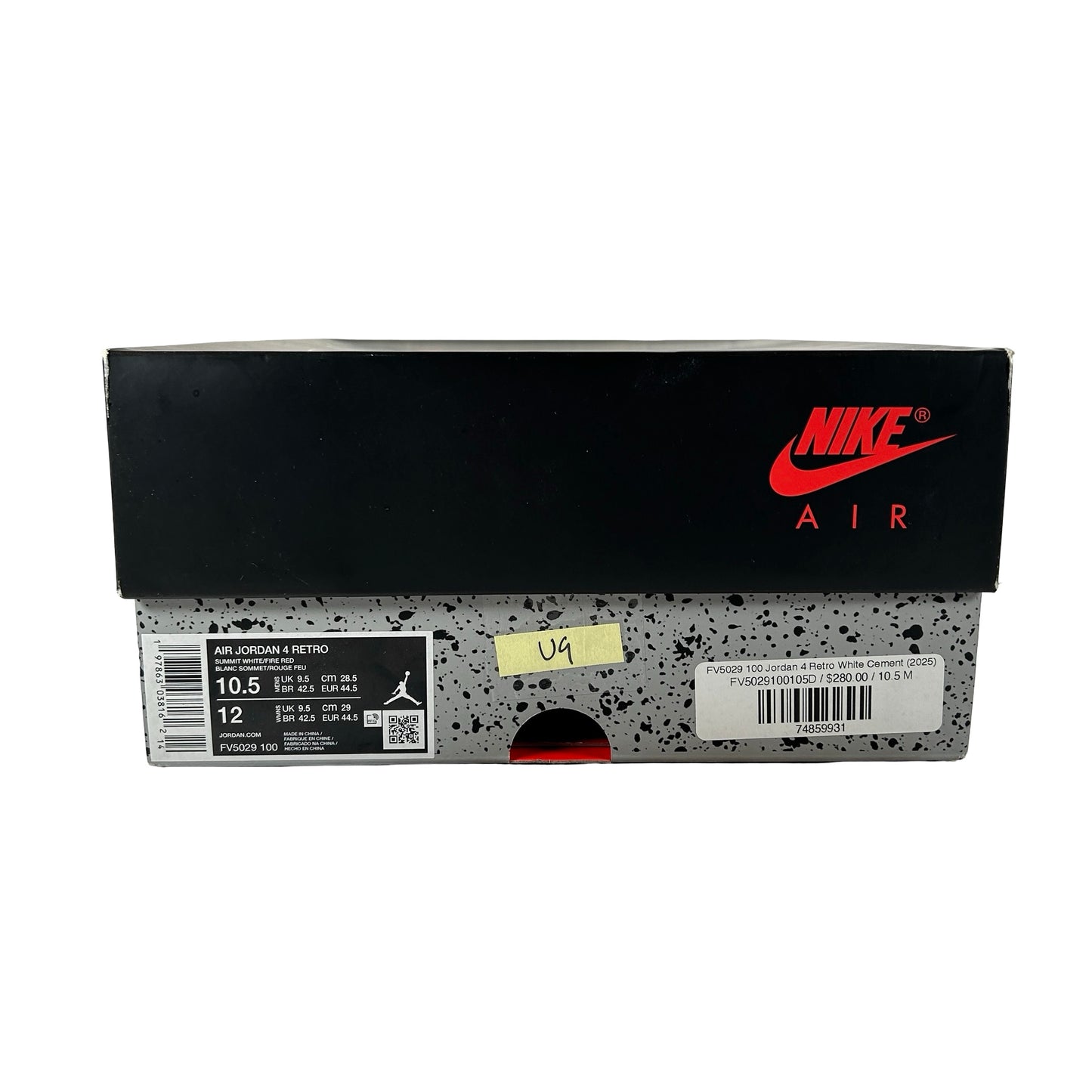 FV5029 100 Jordan 4 Retro White Cement (2025) [USED] - 10.5 M (Used9)