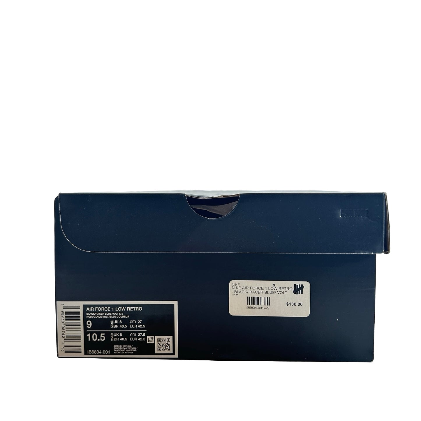 IB6834 001 Nike Air Force 1 Low Retro Heat Map Black Racer Blue [USED] - 9 M (Used)