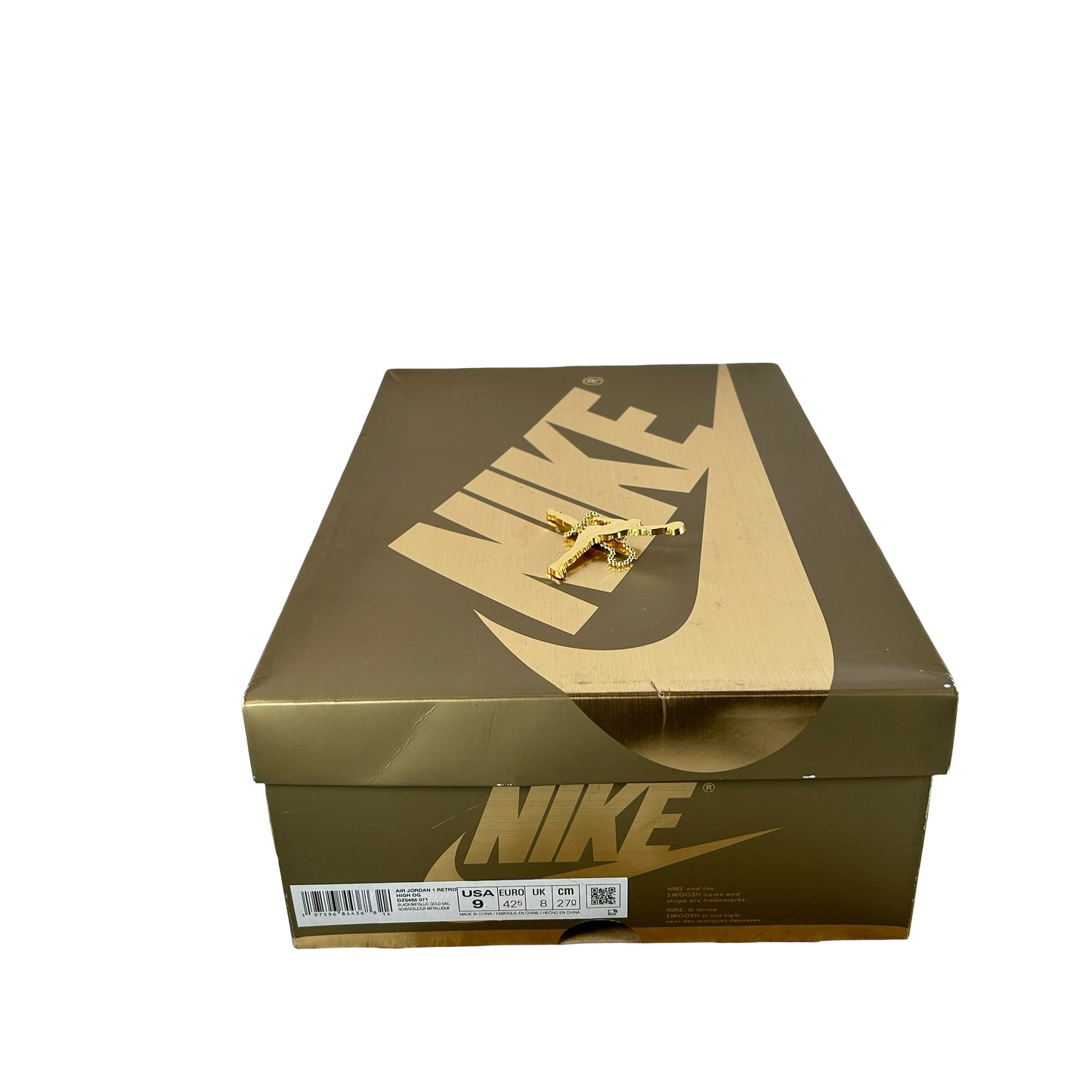DZ5485 071 Jordan 1 Retro High OG Black Metallic Gold [USED] - 9 M (Used)