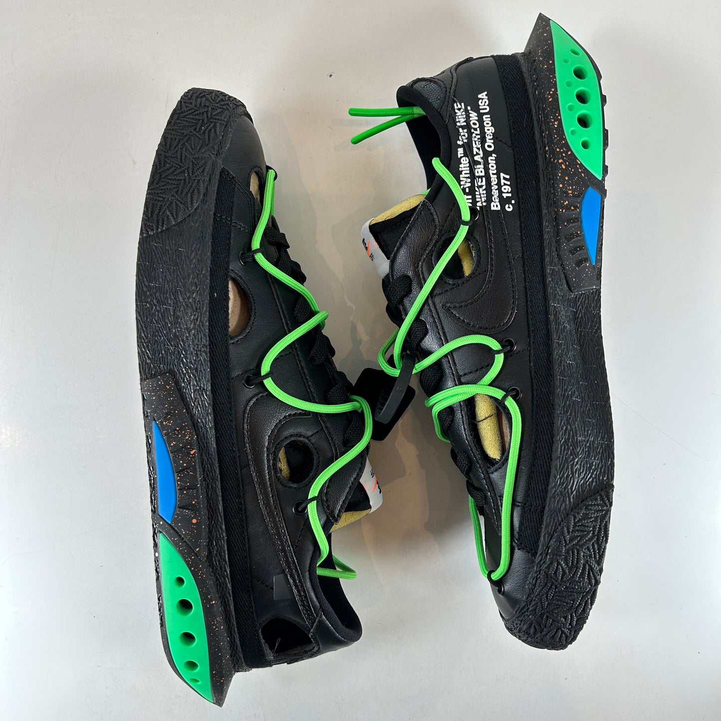 DH7863 001 Nike Blazer Low Off-White Black Electro Green [USED] - 9.5 (VNDS)