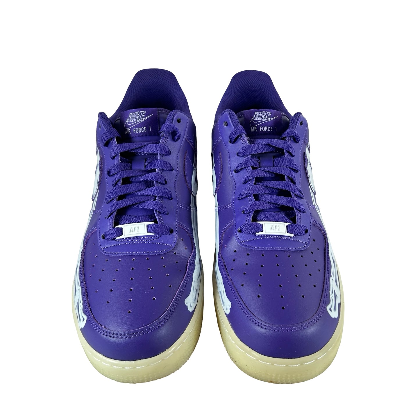 CU8067 500 Nike Air Force 1 Low '07 QS Purple Skeleton Halloween [USED] - 11.5 M (Used)