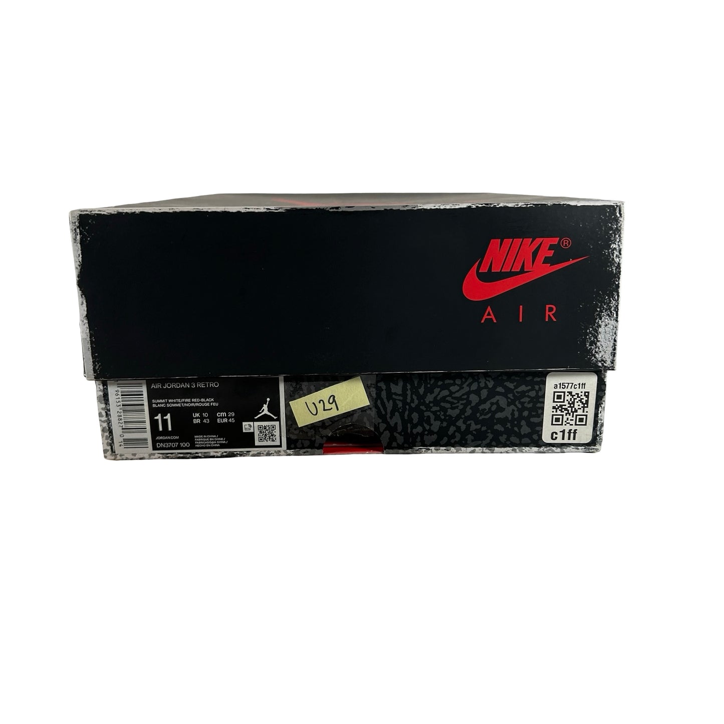 DN3707 100 Jordan 3 Retro White Cement Reimagined [USED] - 11 M (Used29)