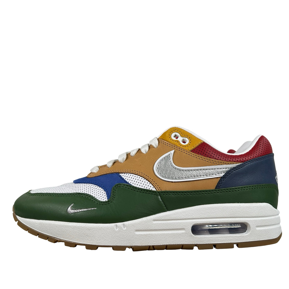 II6235 100 Nike Air Max 1 Premium Goods White Forest Green [USED] - 8 M (Used) (No Box)